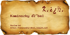 Kaminszky Ábel névjegykártya